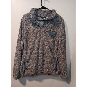 L.L. Bean Women's Grey Polartec Fleece Quarter Zip Pullover Sweatshirt Size XL